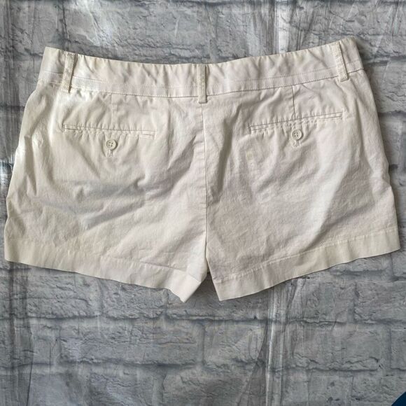 Express Design Studio editor women 10 cotton blend white chino shorts - Picture 7 of 10